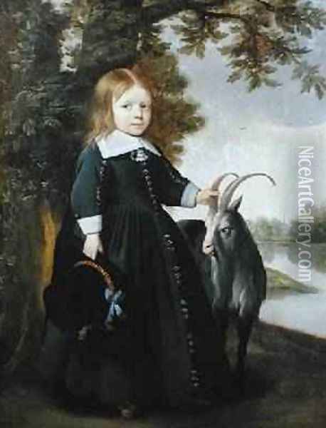 Child and Goat, 1655 Oil Painting - Anthonie Palamedesz