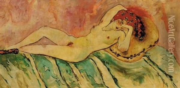 Nudo Femminile Oil Painting - Leon Bakst