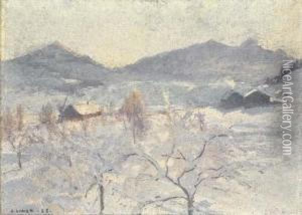 Winterlandschaft Oil Painting - Carl August Liner
