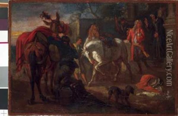 Scena Di Genere Oil Painting - Pieter van Bloemen