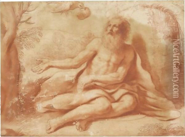 St Paul The Hermit Oil Painting - Giovanni Francesco Barbieri