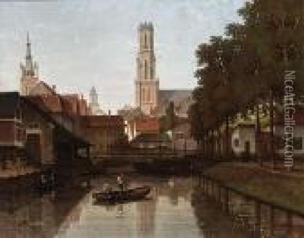 Bruges Oil Painting - Francois Stroobant
