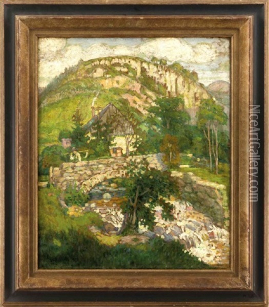 Auvergne Oil Painting - Eduard Dollerschell