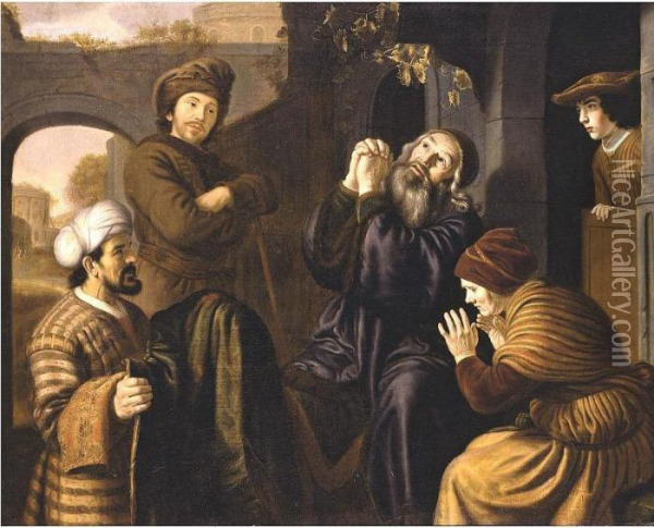 Jacob Being Shown Joseph's Robe (genesis 37: 32 -33) Oil Painting - Jan Victors