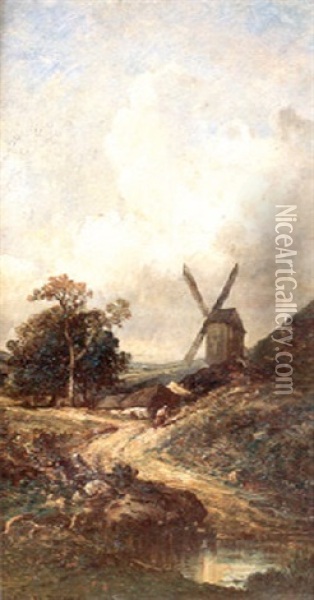 Le Moulin Oil Painting - Leon Victor Dupre