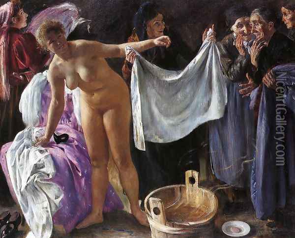 Witches Oil Painting - Lovis (Franz Heinrich Louis) Corinth