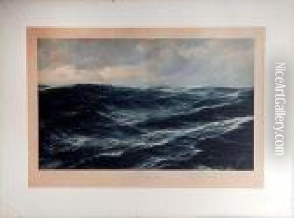 Alaist Marina Oil Painting - Hugo Schnars-Alquist