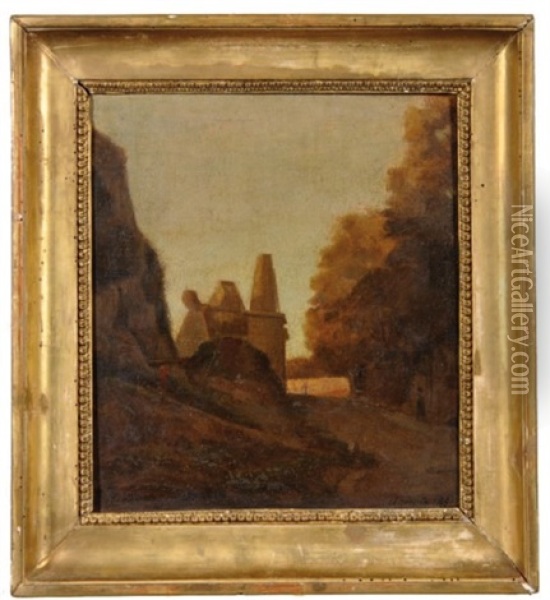 Ruines Antiques Dans La Region D'ariccia Oil Painting - Jules Joseph Meynier