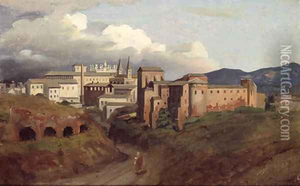 View of St. John Lateran, Rome, 1822 Oil Painting - Joseph-Desire Court