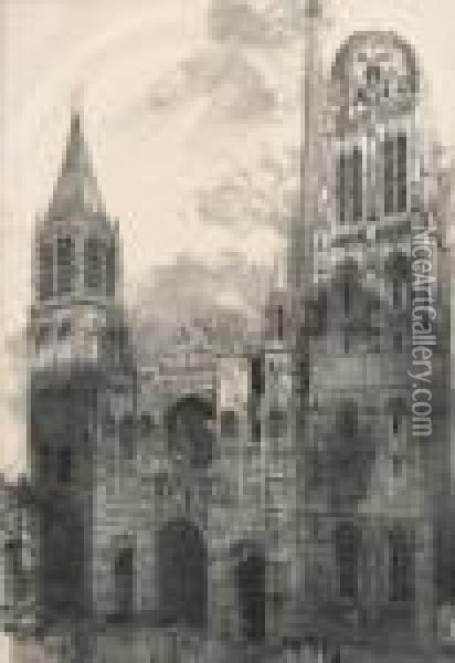 La Cathedrale De Rouen Oil Painting - Auguste Louis Lepere