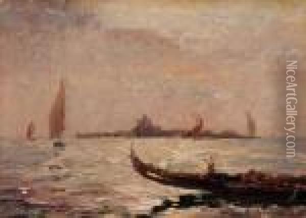 Laguna Veneta Oil Painting - Beppe Ciardi