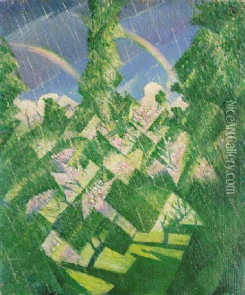 The Four Seasons: Spring Oil Painting - Christopher Richard Wynne Nevinson