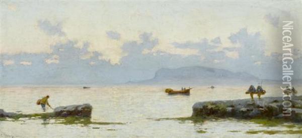 View Of Palermo Oil Painting - Erminio Kremp