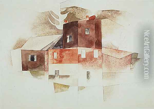 Old Houses Oil Painting - Charles Demuth
