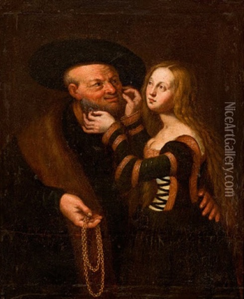 Das Ungleiche Paar Oil Painting - Lucas Cranach the Elder