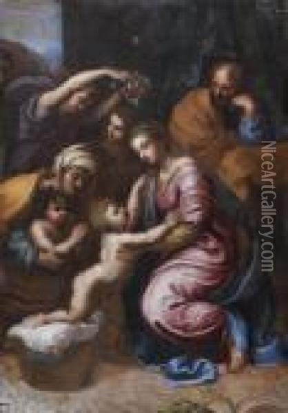 La Grande Sainte Famille Oil Painting - Raphael (Raffaello Sanzio of Urbino)