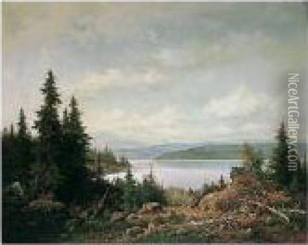 Eramaanakyma (over The Wilderness) Oil Painting - Berndt Adolf Lindholm