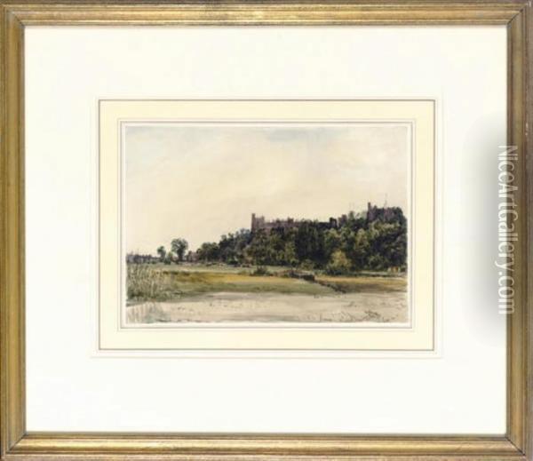 Arundel Castle, Sussex Oil Painting - Frederick Waters Watts