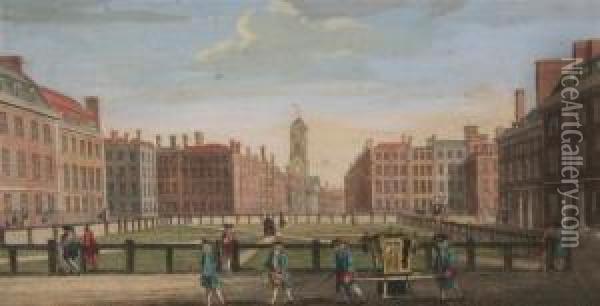 Views Of Hanover Square, Greenwich Hospital, Mansion House, St James's Park And St James's Palace Oil Painting - Robert Sayer