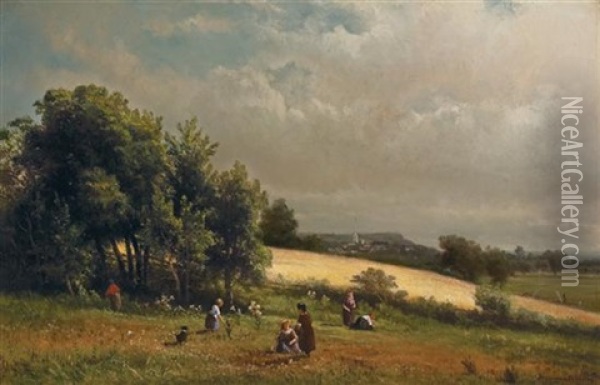 Summer Afternoon Oil Painting - Hendrik Dirk Kruseman van Elten