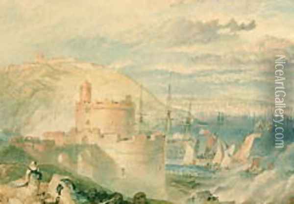 Falmouth Harbour Oil Painting - Joseph Mallord William Turner