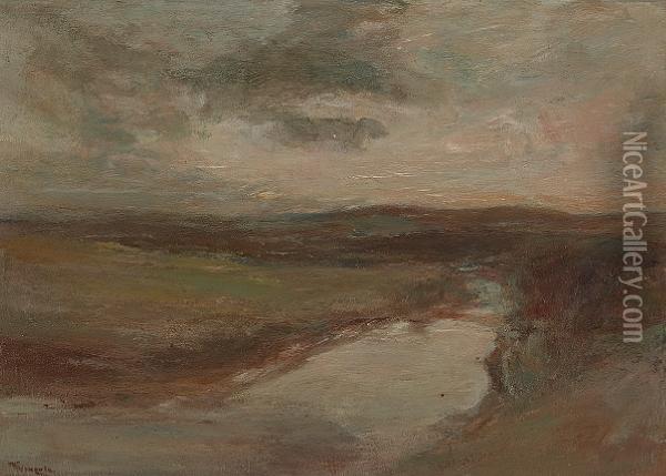 Moor And Burn Oil Painting - James Lawton Wingate