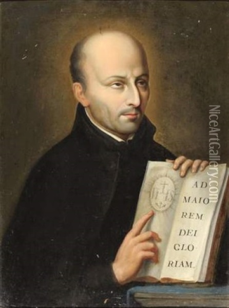 Saint Ignace De Loyola Oil Painting - Jose De Paez