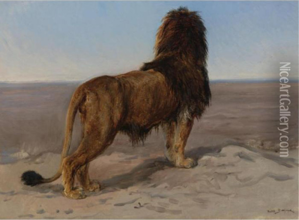 Lion (the Look Out) Oil Painting - Rosa Bonheur