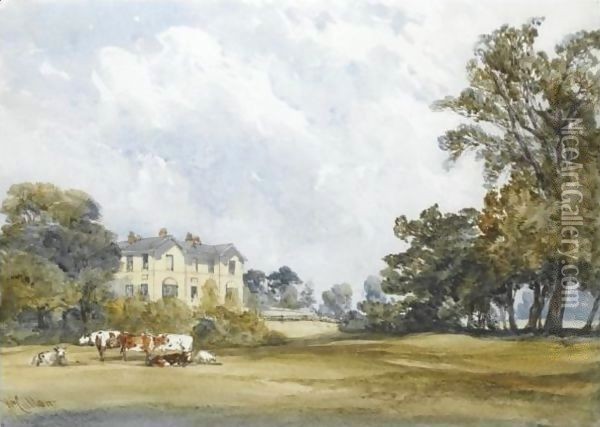 Madeley Manor, Staffordshire Oil Painting - William Callow