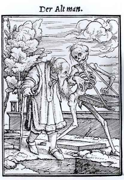 Death and the Old Man Oil Painting - Hans Holbein the Younger