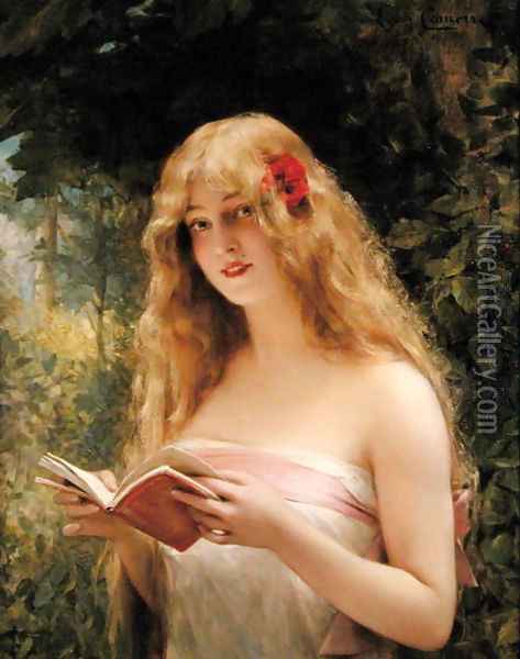 La Belle Liseuse The Beautiful Reader Oil Painting - Leon Francois Comerre