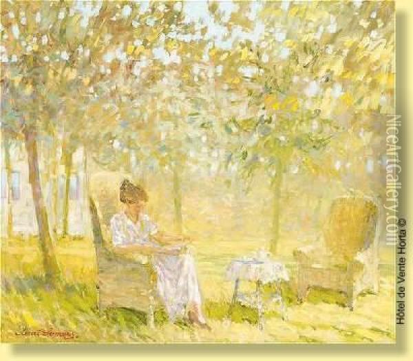 La Lecture Au Jardin Oil Painting - Henry Somers Kortright