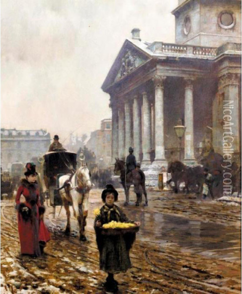 St. Martins-in-the-fields Oil Painting - William Logsdail