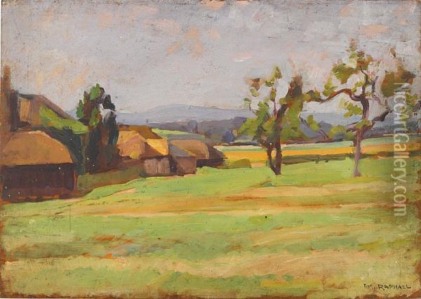 Green Fields And Trees Oil Painting - Joseph Morris Raphael