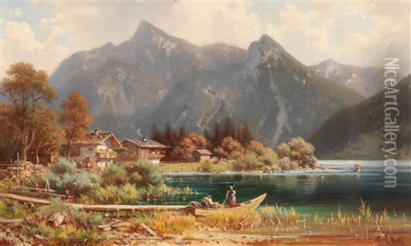Summer On Schliersee Oil Painting - Ludwig Sckell