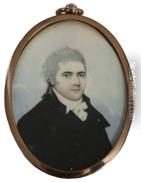 Portrait Of A Gentleman Oil Painting - Frederick Buck