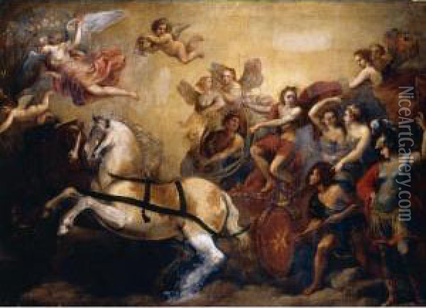 The Triumph Of Apollo Oil Painting - Francesco Allegrini