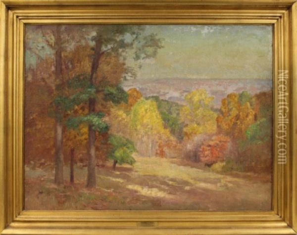 Autumn Landscape Oil Painting - Theodore Clement Steele
