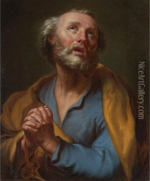 Saint Peter Penitent Oil Painting - Francesco Trevisani