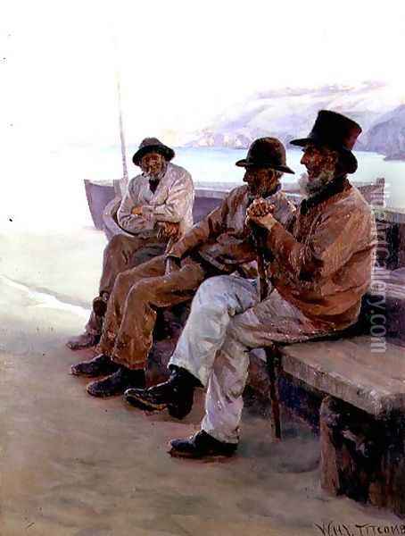 Old Sea Dogs, 1891 Oil Painting - William Holt Yates Titcomb