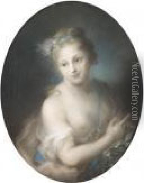 A Nymph Oil Painting - Rosalba Carriera
