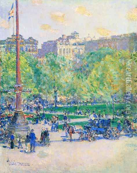 Union Square 2 Oil Painting - Childe Hassam