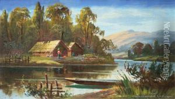 Maori Village Oil Painting - William Allen Bollard