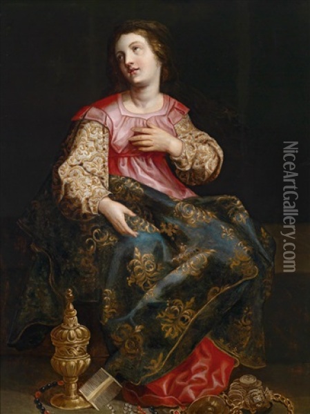 Maria Magdalena Oil Painting - Hendrik van Balen the Elder