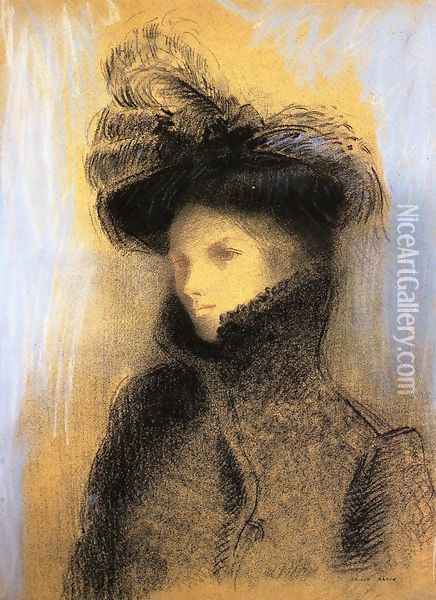 Portrait Of Marie Botkine Oil Painting - Odilon Redon