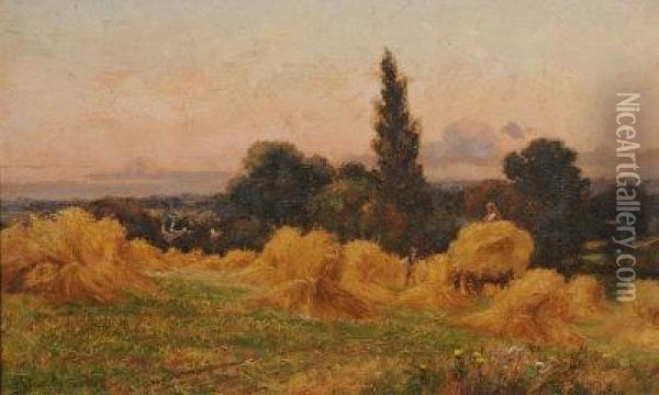 Harvest Time Oil Painting - Josiah Clinton Jones