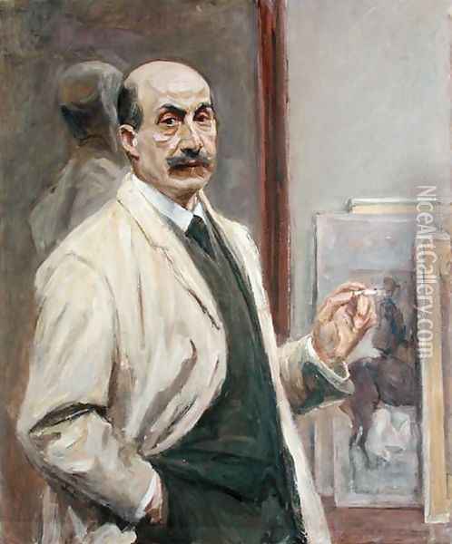 Self Portrait, 1910 Oil Painting - Max Liebermann