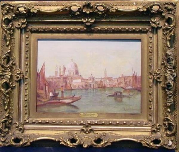 The Dogana, Venice Oil Painting - Alfred Pollentine