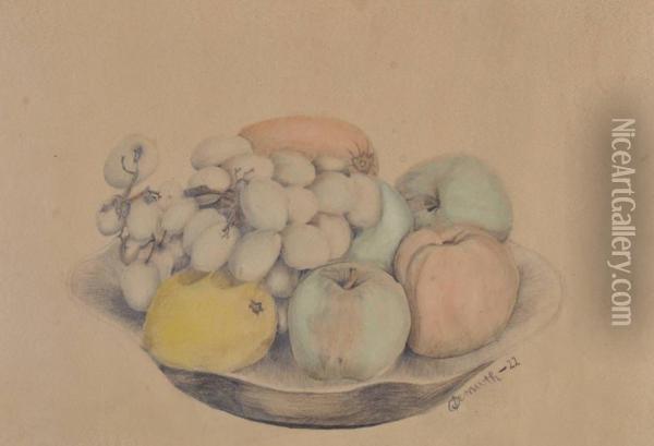 Still Life Study Fruit Oil Painting - Charles Demuth