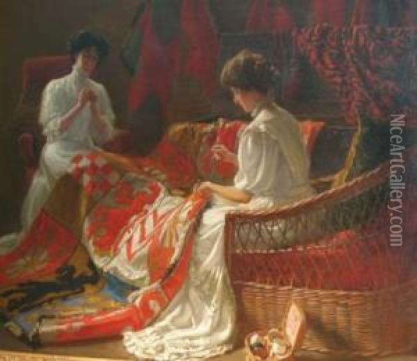 Leisure Hours Oil Painting - Victor-Gabriel Gilbert
